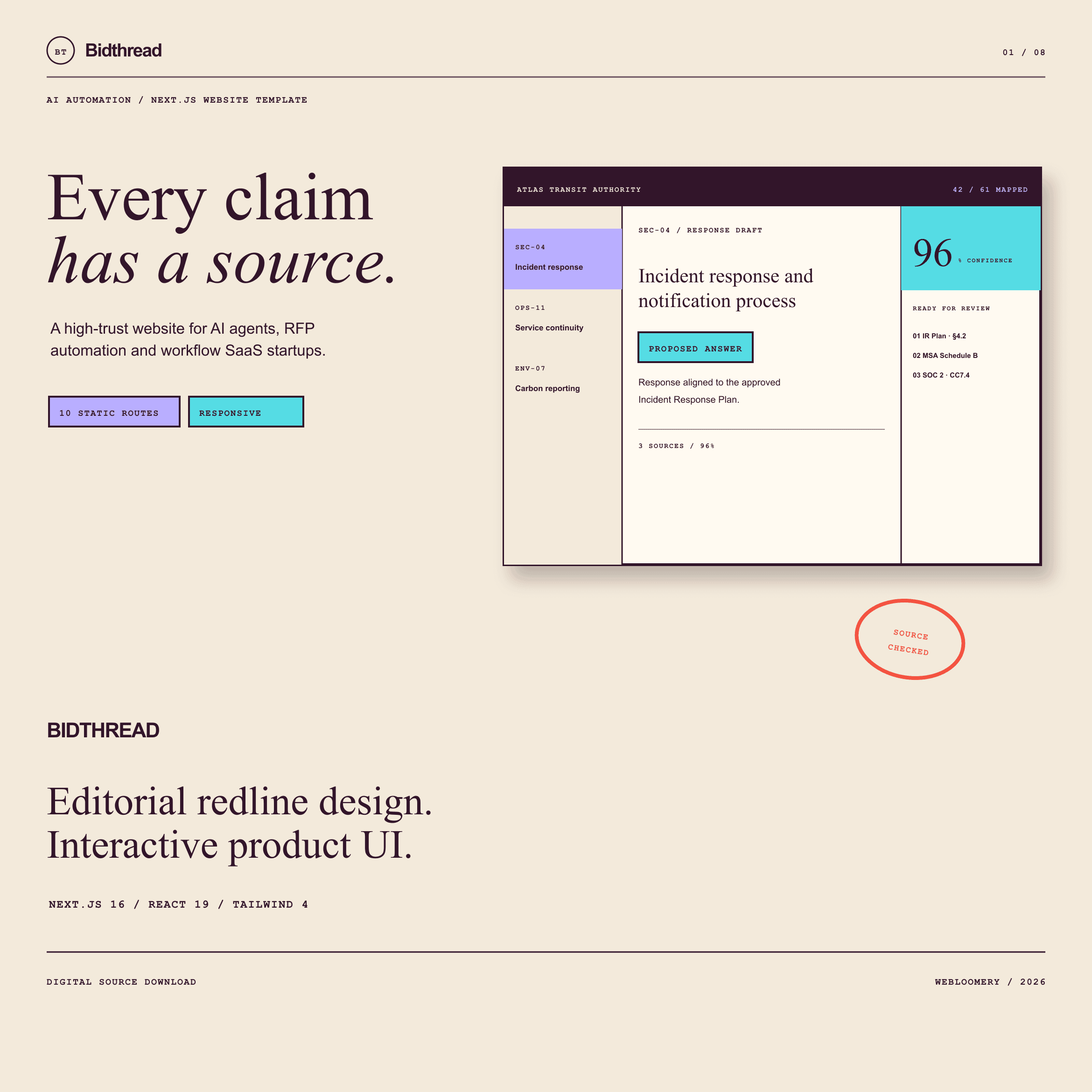 Bidthread full template preview