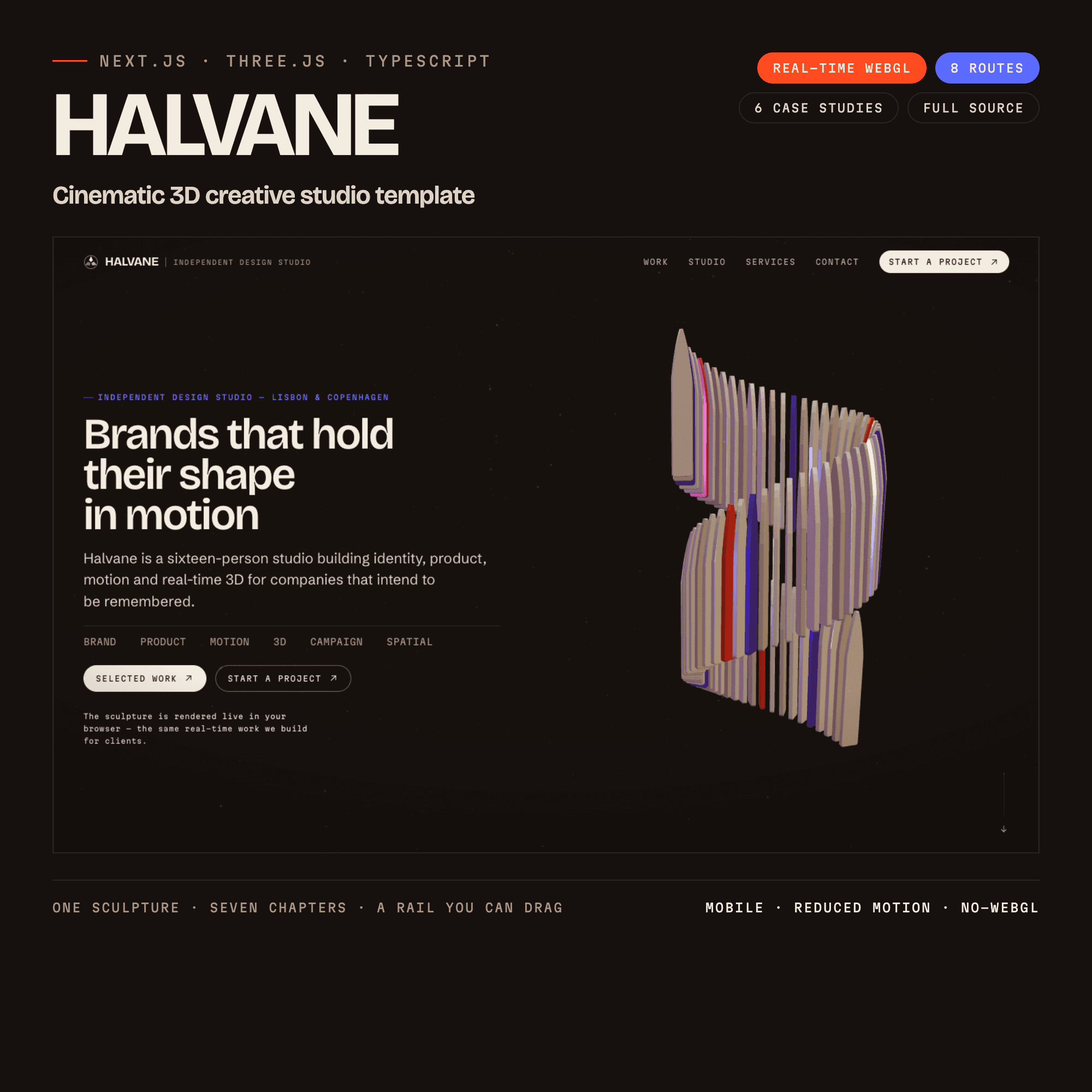 Halvane template preview