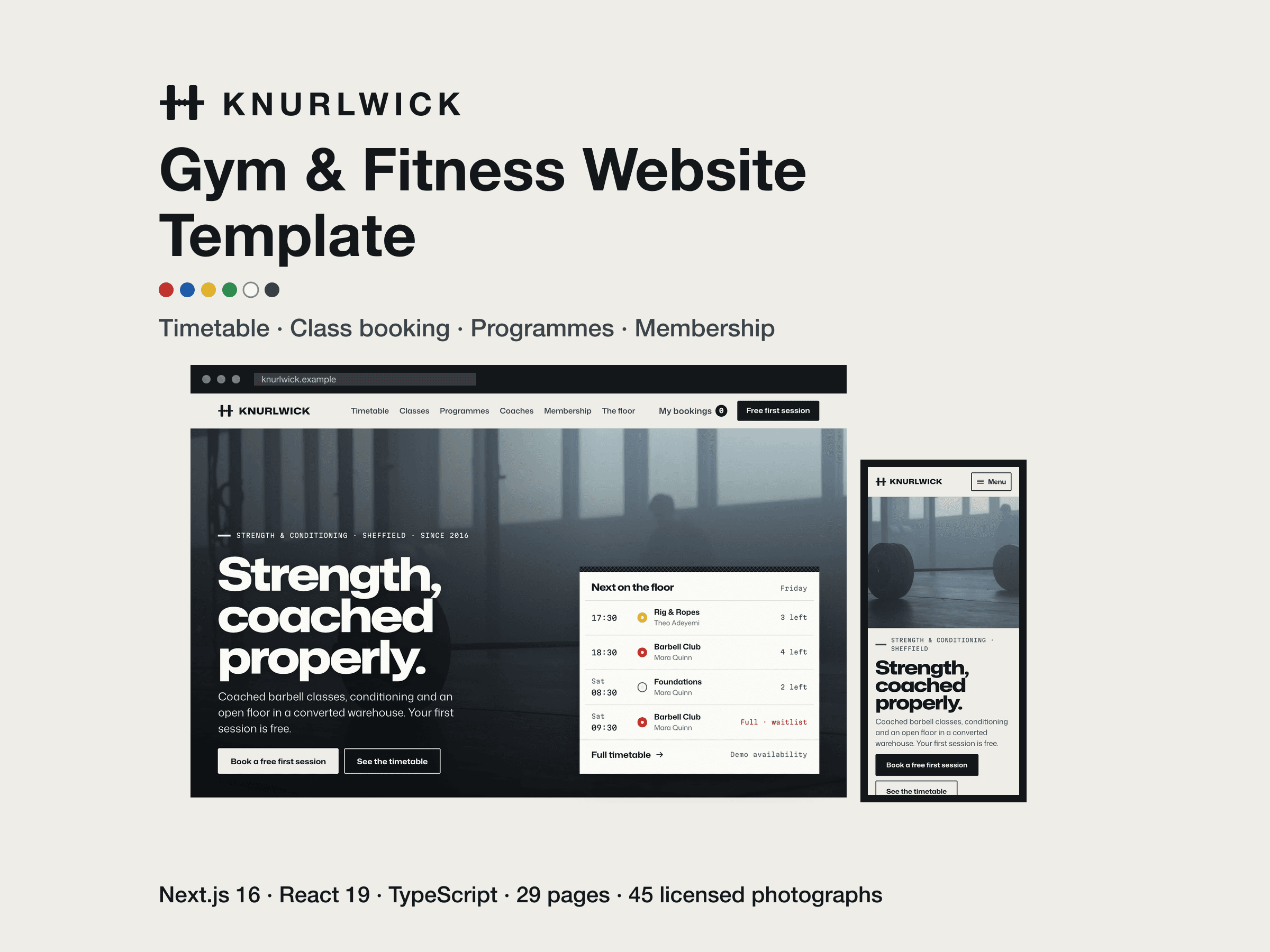 Knurlwick full template preview