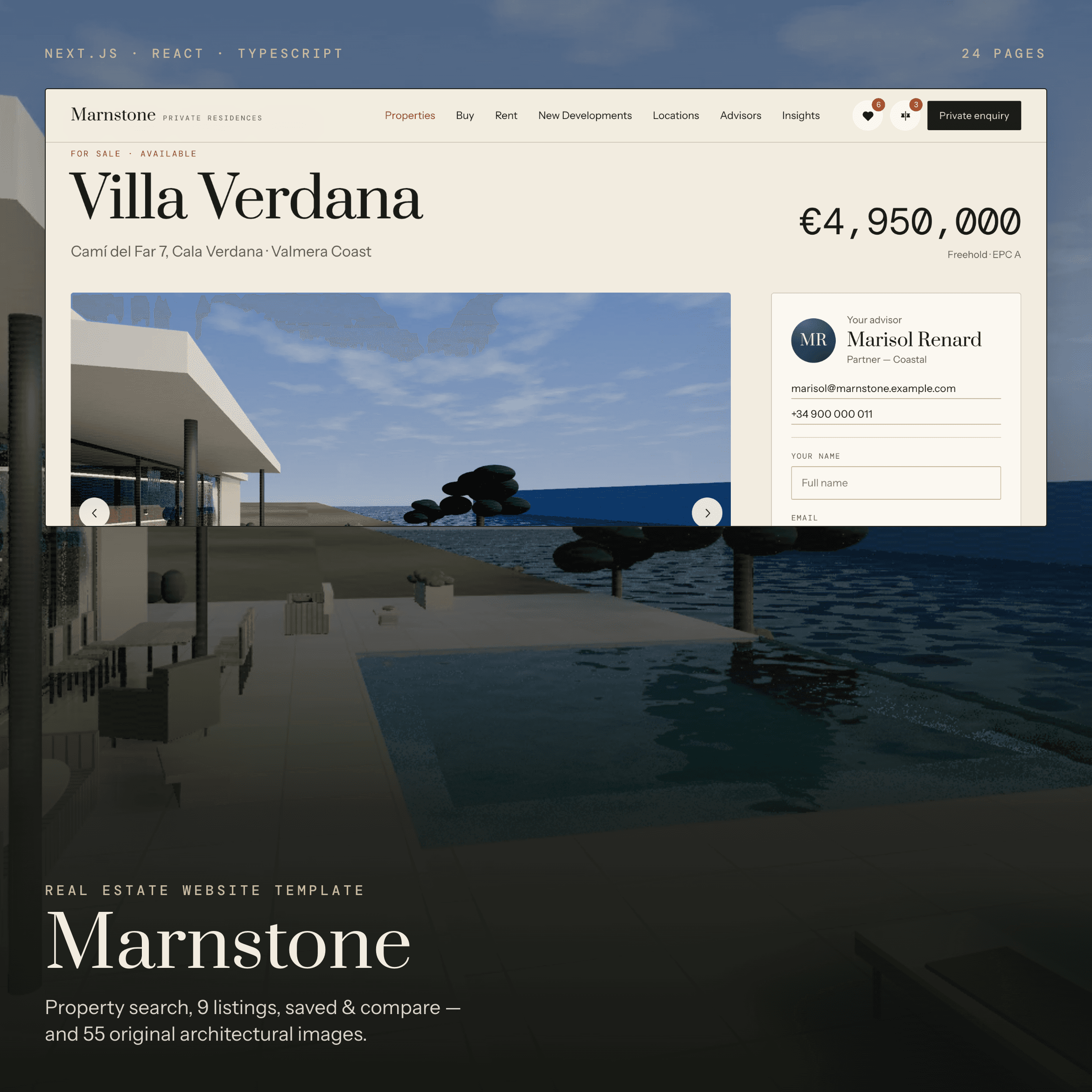 Marnstone full template preview