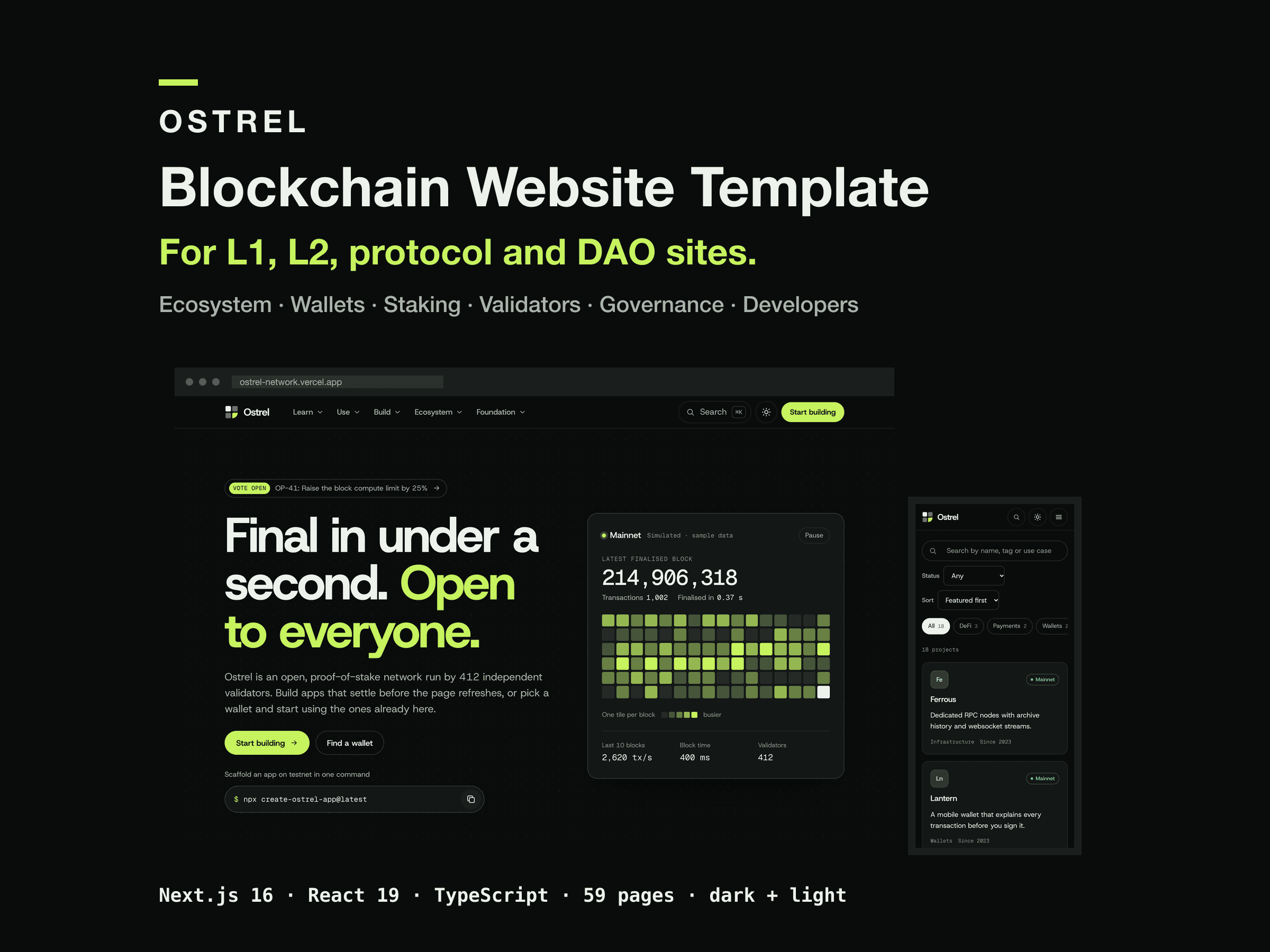 Ostrel template preview