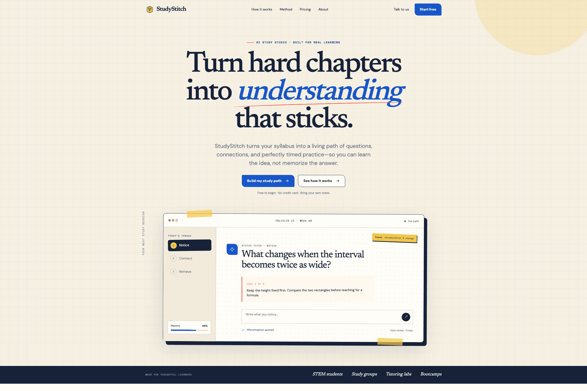 StudyStitch template preview