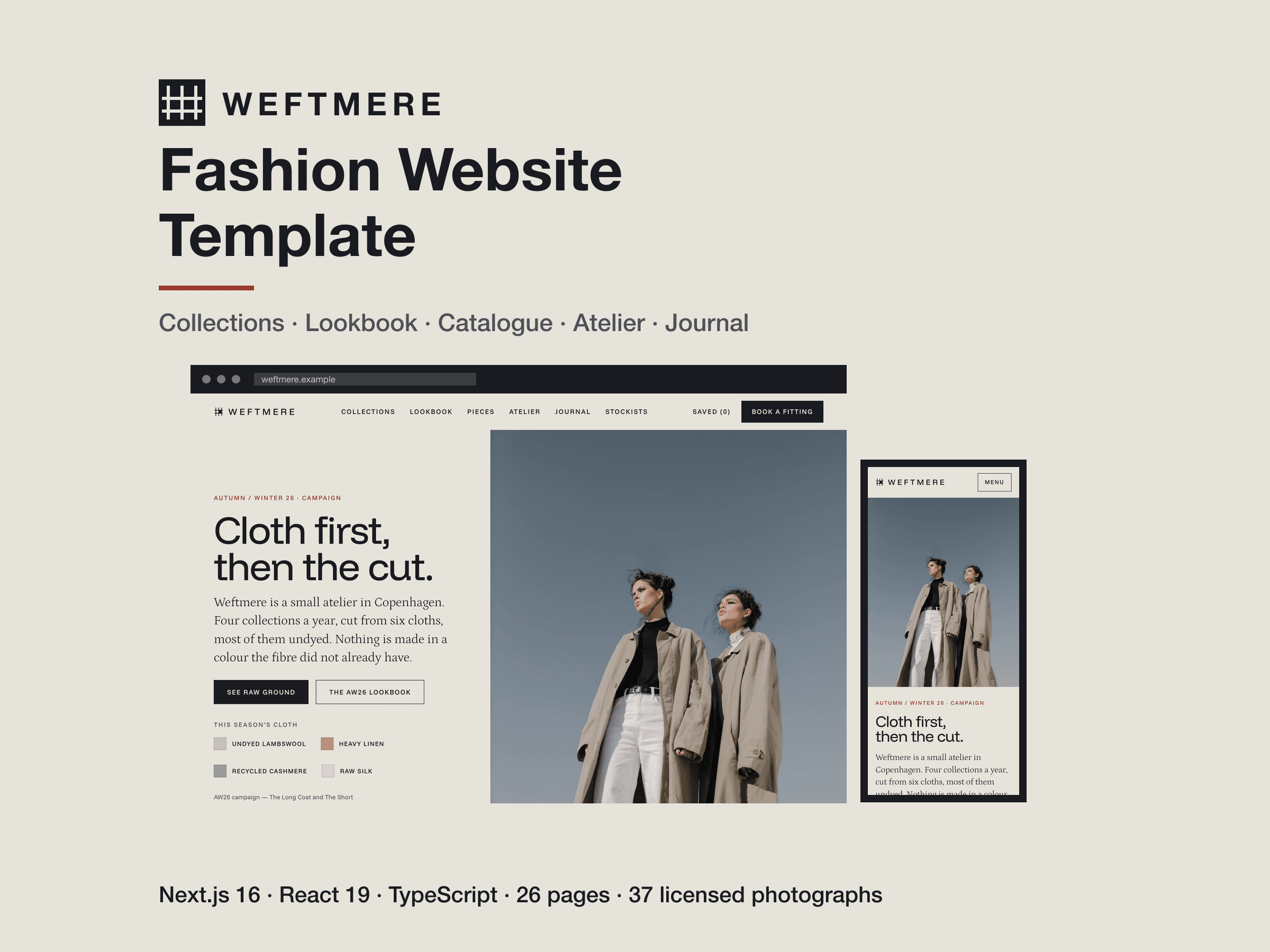 Weftmere full template preview